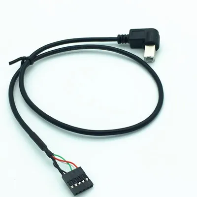 50 см usb 90 Угол B штекер к 1x 5Pin гнездо 2 54 USB заголовок PCB материнский кабель |