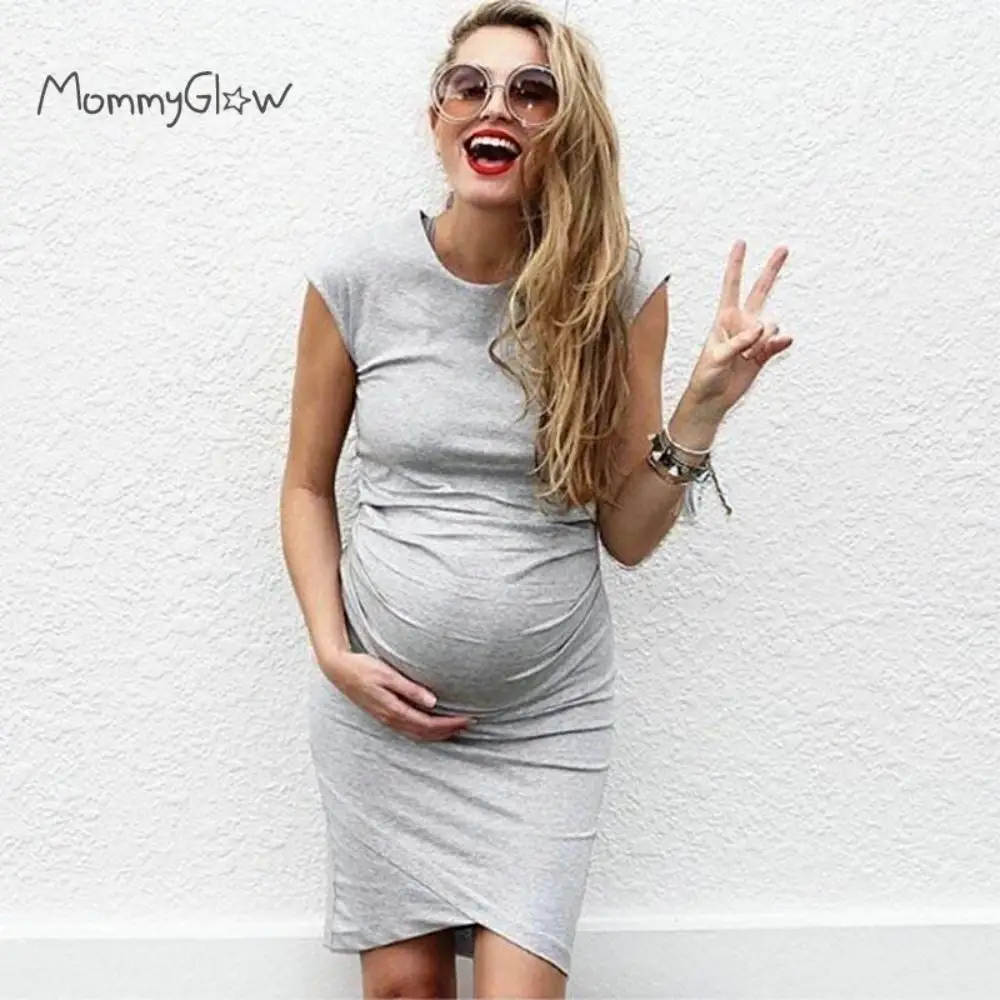 Pregnancy Summer Dresses Pregnant Women Sleeveless Bodycon Casual Dress Mother Home Maternity Mummy Clothes | Мать и ребенок