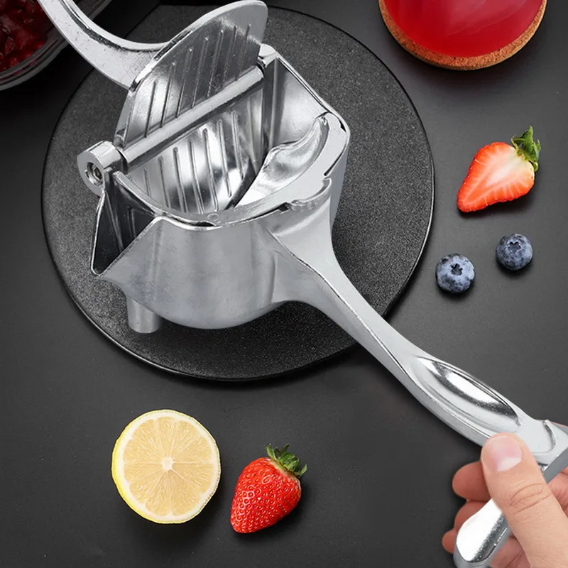 

Portable Manual Juice Squeezer Aluminum Alloy Hand Pressure Juicer Pomegranate Orange Lemon Sugar Kitchen Fruit Vegetable Tool