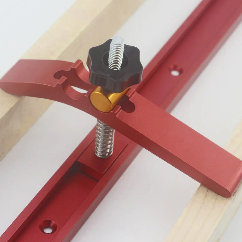 

2PCS T-Track Hold Down Clamp Adjustable Aluminum Alloy Woodworking Fixing Fixture T-Slots Clamping Block Platen Woodworking Tool