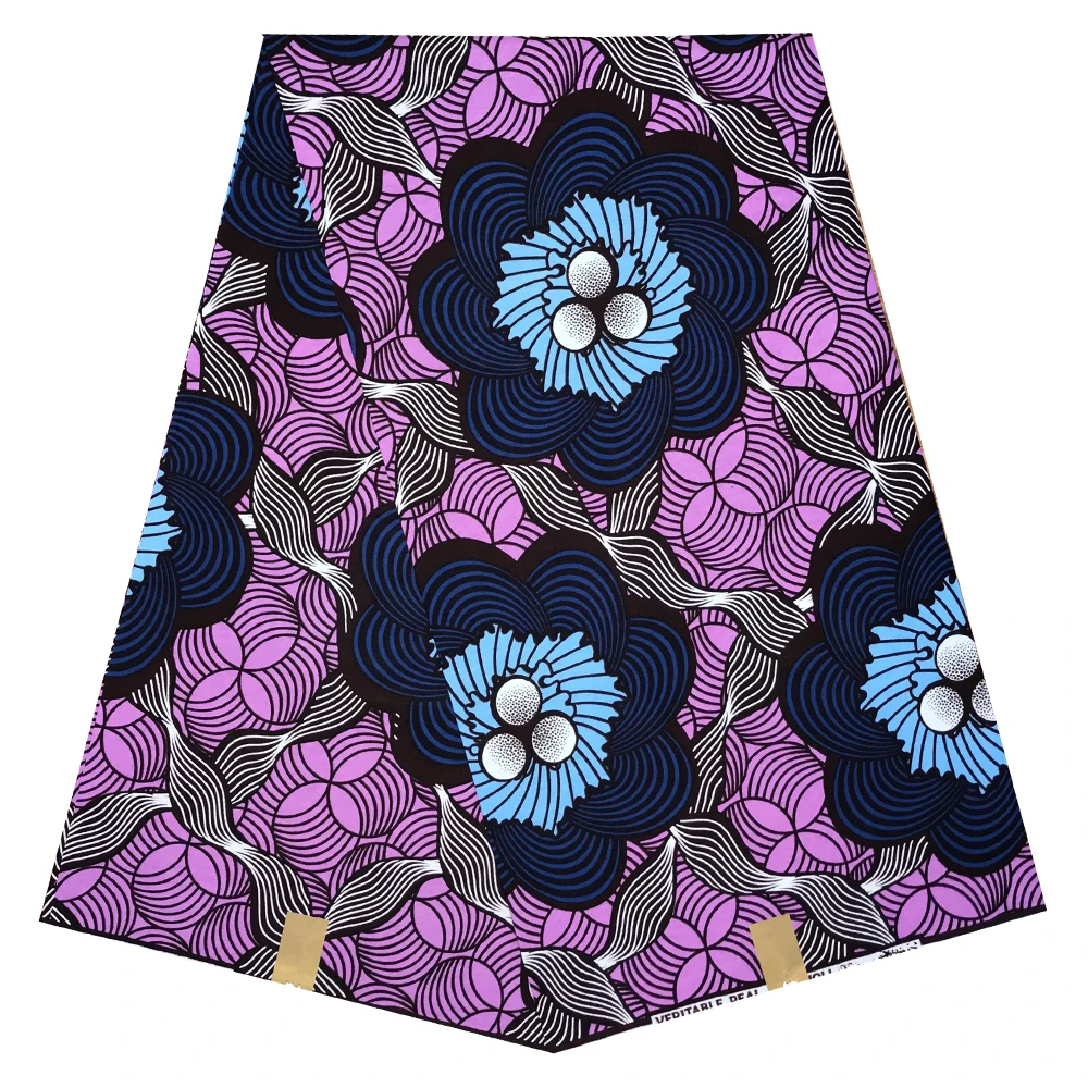 

African Wax fabric guaranteed real wax high quality pagne 6yards african ankara sewing fabric for dresses