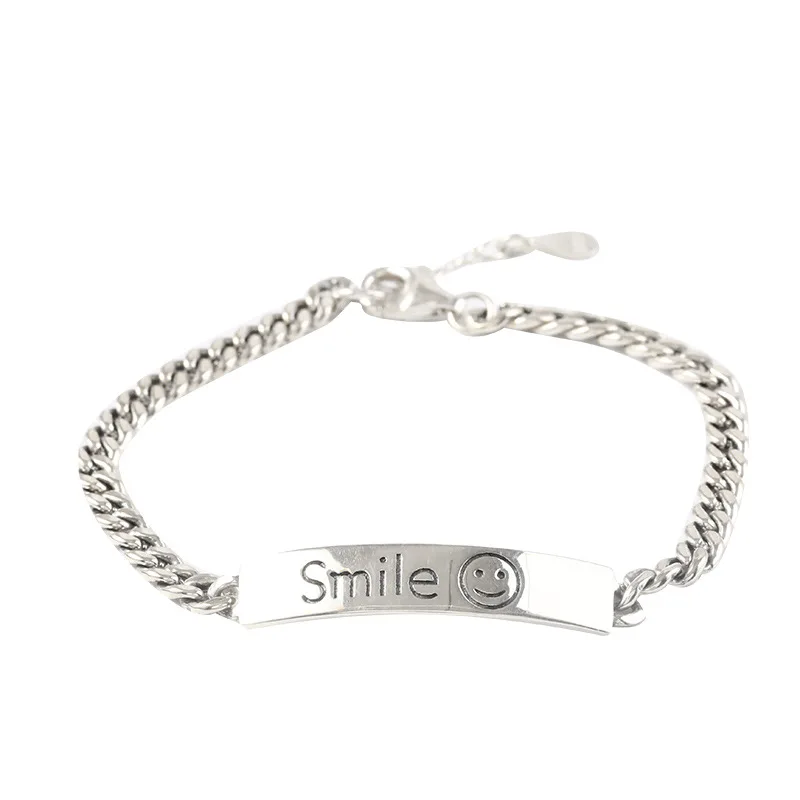 

smiley bracelet female ins niche design han edition contracted retro personality bracelet web celebrity light of luxury