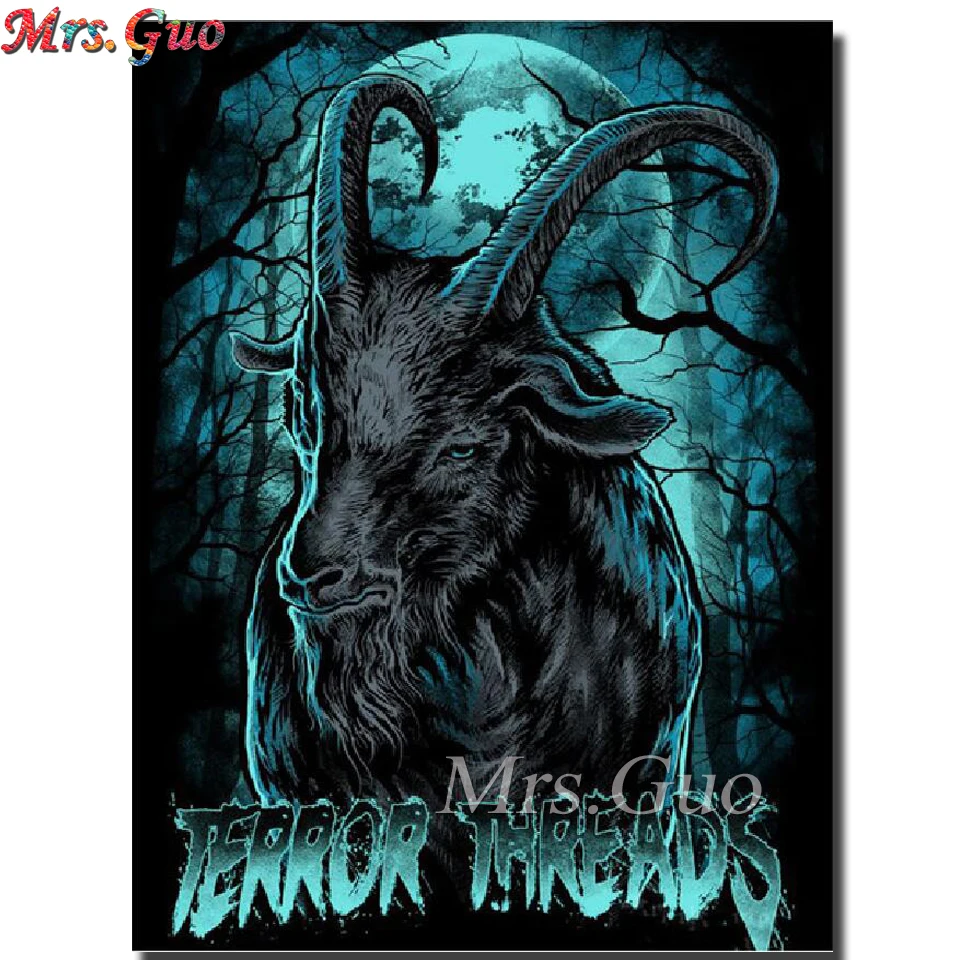 

Full Drill Square/Round Diamond Painting Cross stitch 5D Horror Halloween antelope Diamond Art Embroidery Moasic Home Decoration