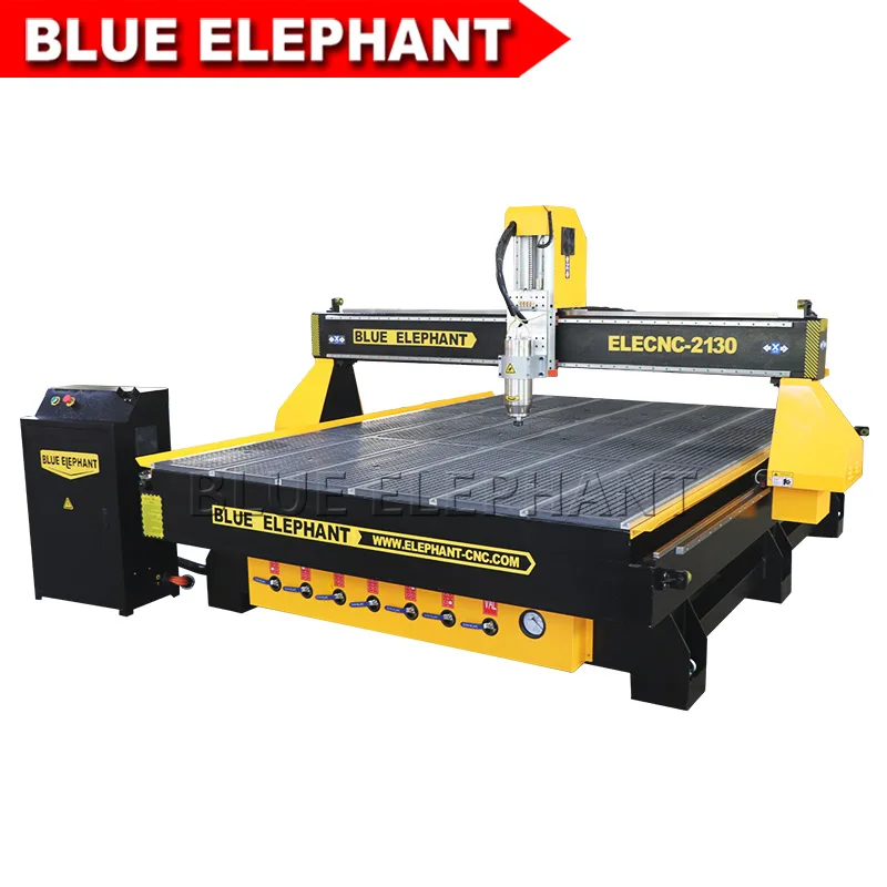 Станок с ЧПУ BLUE ELEPHANT 2100 3000 мм 3 осевой фрезерный станок системой сбора пыли 2130 и