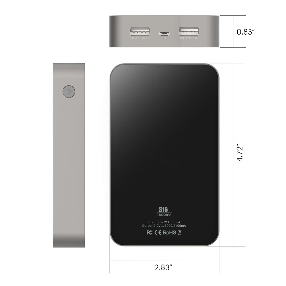 MAXOAK Dual USB power bank портативное зарядное устройство для мобильного телефона 13000mA power bank для мобильного телефона