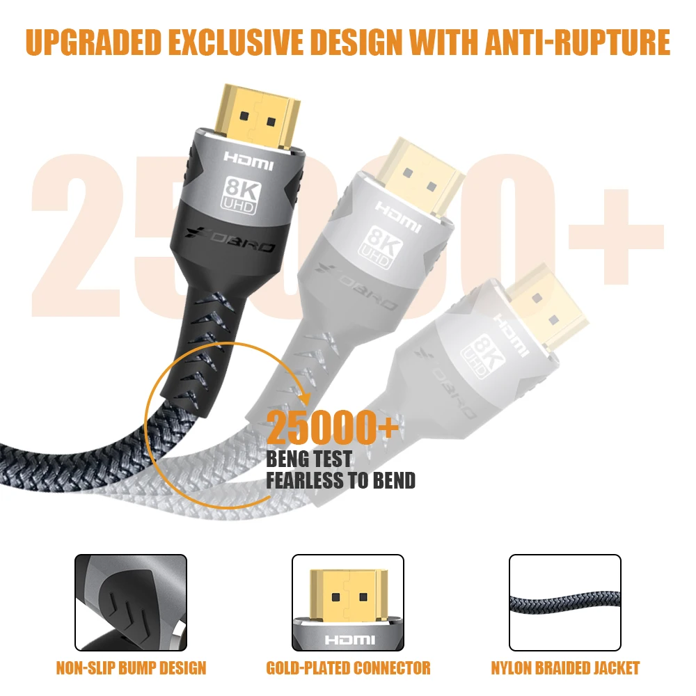 FDBRO порт дисплея 1 4 кабель HDMI 2 8K 4K HDR 165 Гц 60 48 Гбит/с фотоадаптер для Ps5 Rtx 3080 видео ПК