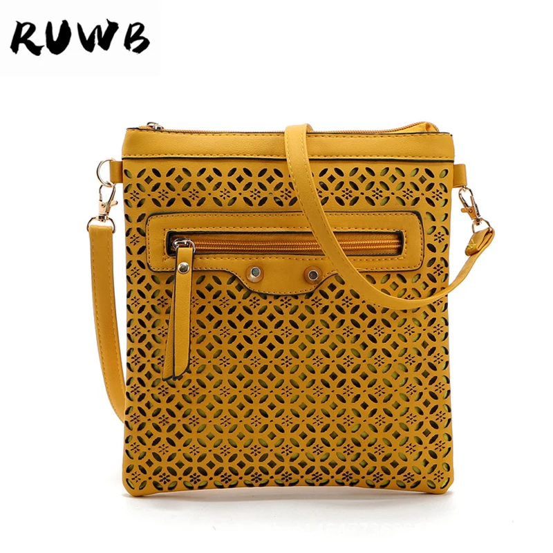 RUWB Fashion small crossbody bags for women 2022 winter hollow out clutch purses shoulder bag lady street casual messenger bags