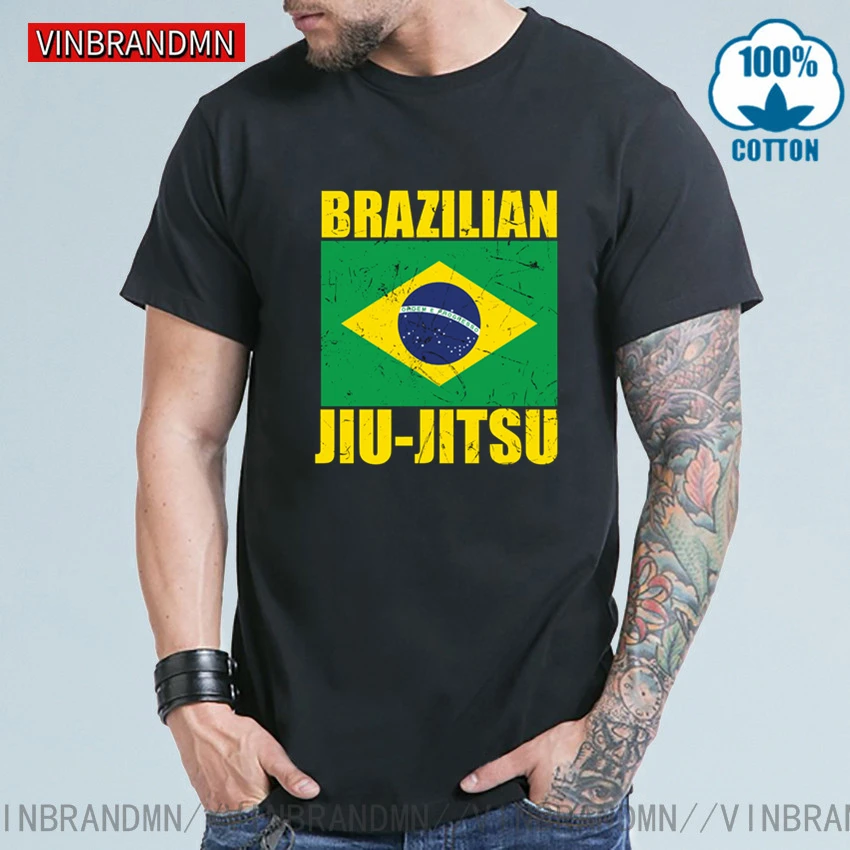 Винтаж Флаг Бразилии Бразильское джиу джицу футболка с надписью: &quotBrazilian Jiu Jitsu