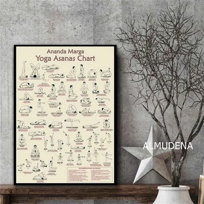 Yoga Ashtanga Primary Series Posters and Prints Wall art Decorative Picture Canvas Painting For Living Room Home Decor Unframed - Цвет: 6