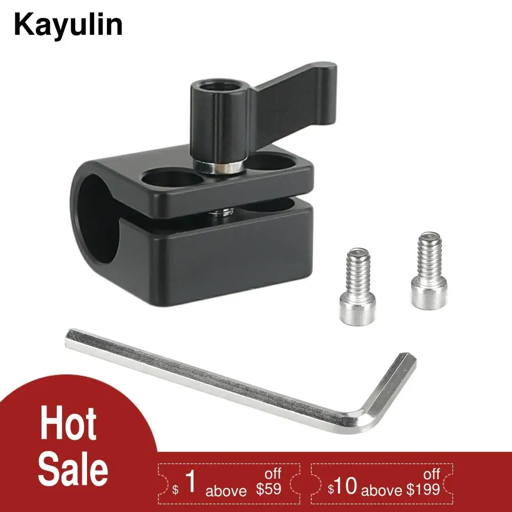 Kayulin однотонные одиночные со штангой 15 мм Зажим адаптер с 1/4 &quot 20 крепежные