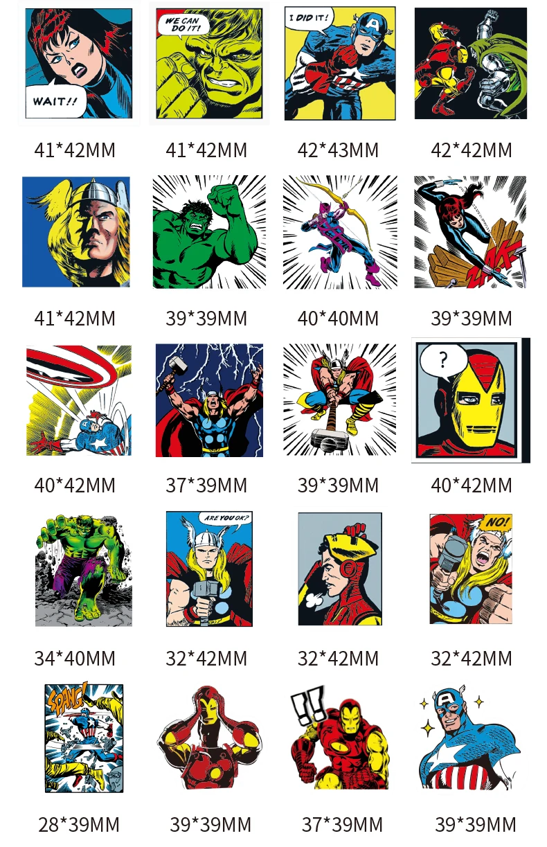 40 шт. милые этикетки наклейки Marvel дневник ручной работы клейкая бумага хлопья стикеры Скрапбукинг Pegatinas канцелярские наклейки s