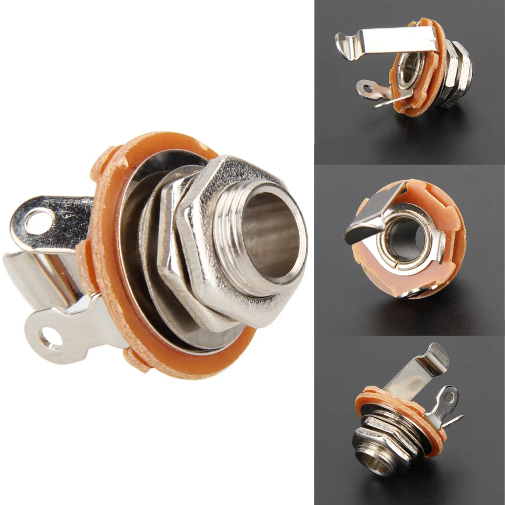 eingang jack buchse für strat stratocaster e gitarre professionelle boot stil gitarre pickup ausgang eingang chrome jack stecker free global ship