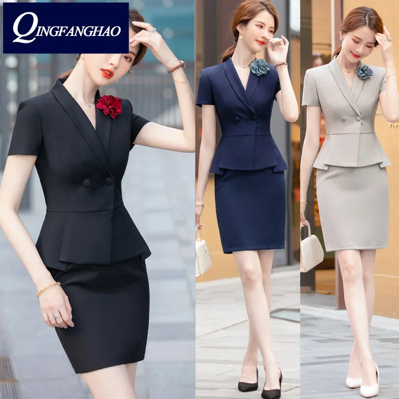 

Korean style summer short-sleeved professional suits High-quality fashionable Blazer Office Work Wear jacket Business coat 2882