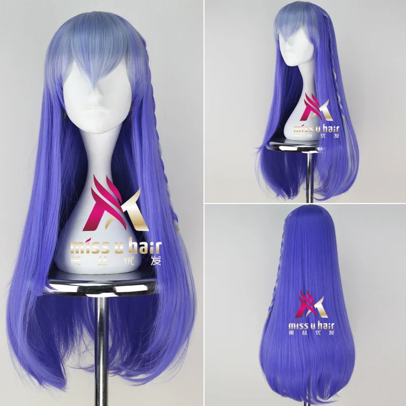 

Happy Tree Friends Purple blue Short Hair Cosplay Wig Male Party High Temperature Fiber Synthetic for woman Hair Wigs +wig cap