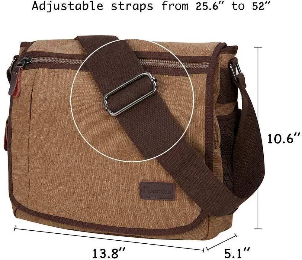 

Modoker сумка-мессенджер Кроссбоди для 14 ''ноутбука кроссовера Sack Browm ранец