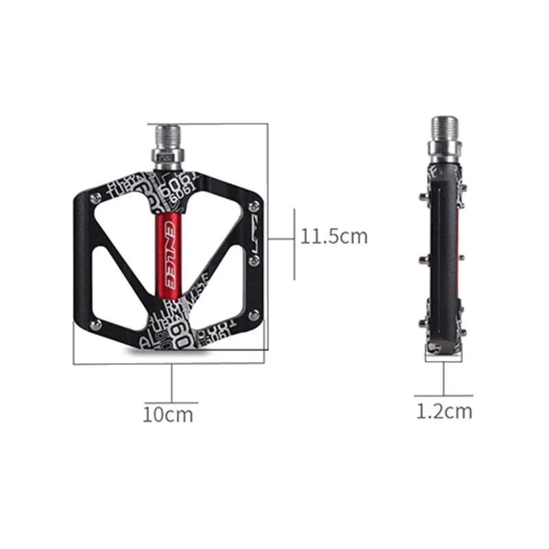 

808D ENLEE Palin Pedal Platform Pedals Bicycle Pedal Bearing Mountain Bike Aluminum Alloy Wide Non-slip for MTB Bicycle
