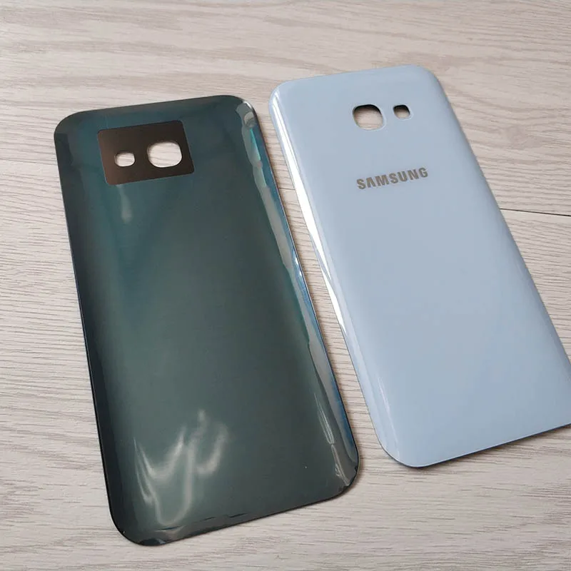 Blue Samsung Galaxy A5 Задняя крышка батареи чехол 3D стекло задняя крышка корпуса Замена для samsung A 5 A520 A520F - Цвет: Blue