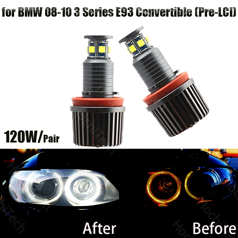 Высокая мощность canbus 120W 6000K белый светодиод angel eye halo Кольцо Светодиодный Маркер