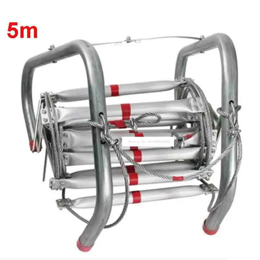 

Новинка, высококачественное противопожарное оборудование 5 м, Проволочный Трос из алюминиевого сплава, Спасательная Лестница, трос для ава...