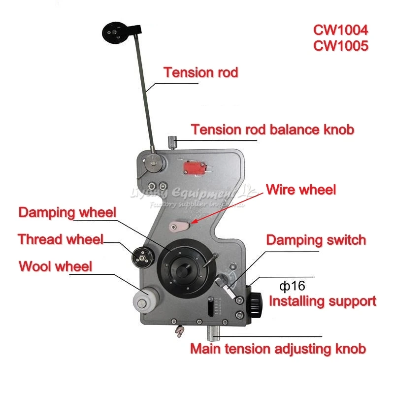 

Mechanical damping Tensioner Tension Controller for Coil winder Winding Machine use different wire diameter from 0.02mm to 1.2mm