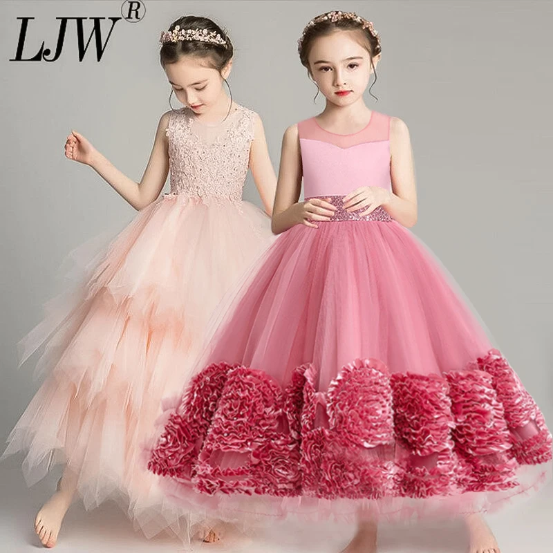 Вечернее платье для девочек 3-14 лет с цветочным принтом | Детская одежда и обувь