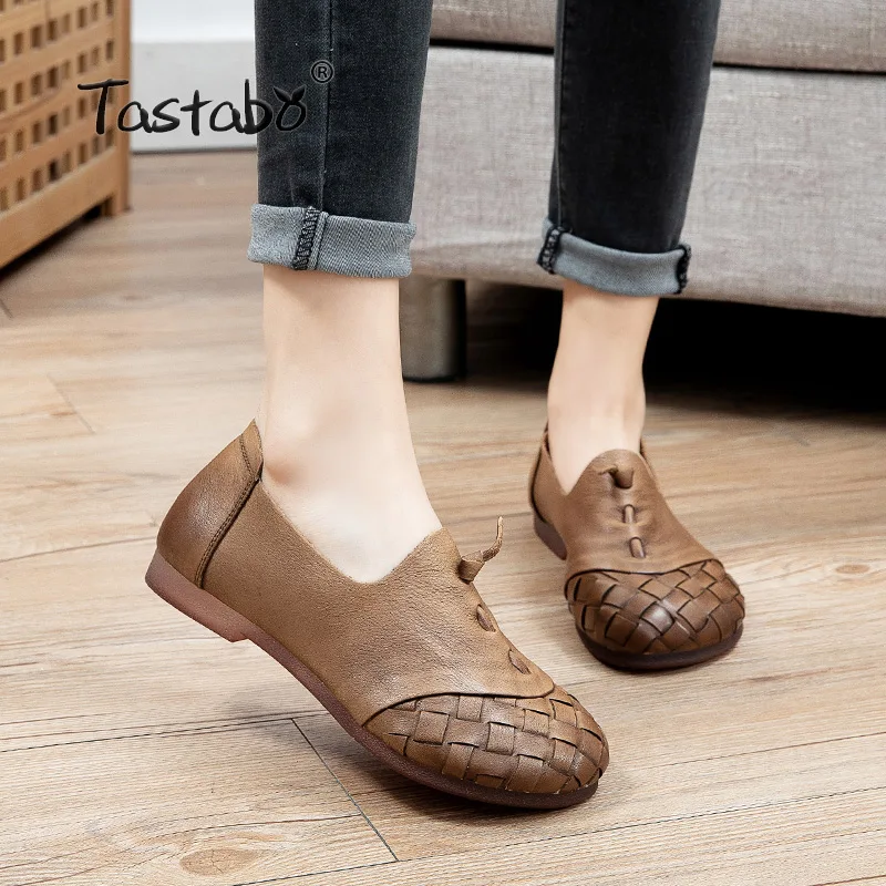 

Retro Loafers Women Flats Spring Slip On Shoes Woman Spring Autumn Shallow Soft Mom Casual Shoes S168