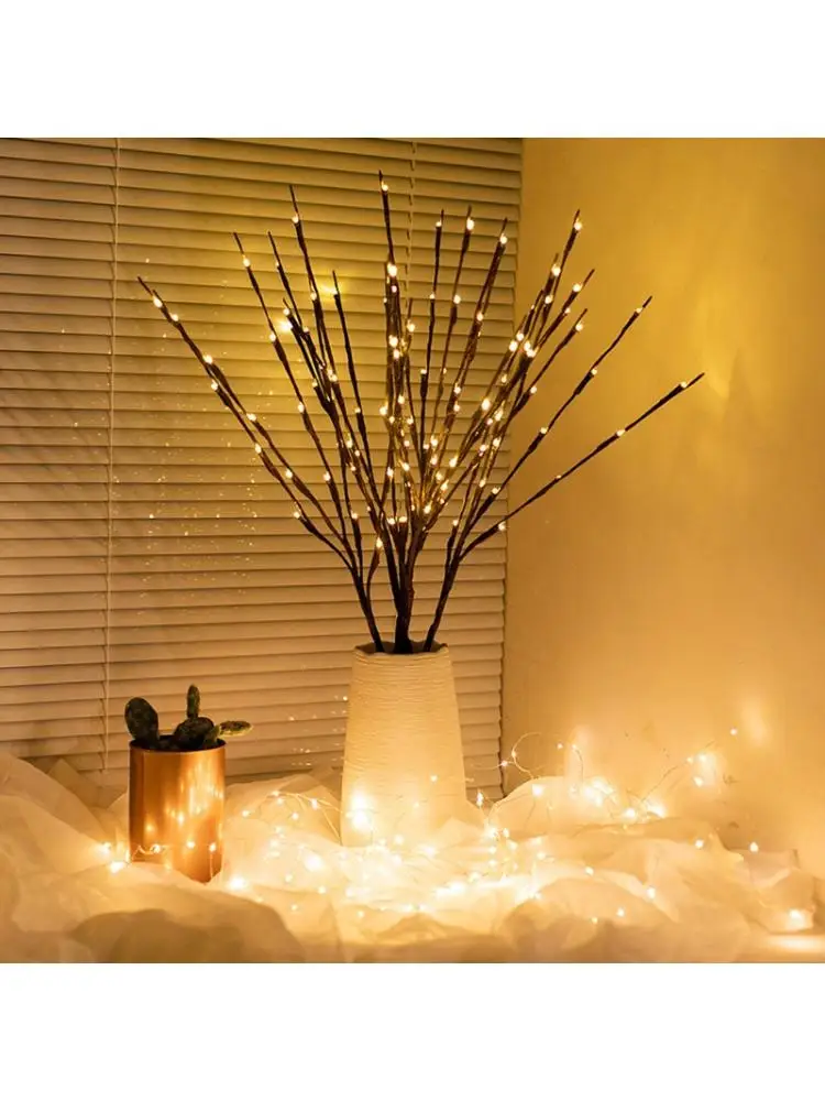 

3 Pcs LED Twig Lights Tree Lights Flexible Decor Light For Home Room Party light X4YE