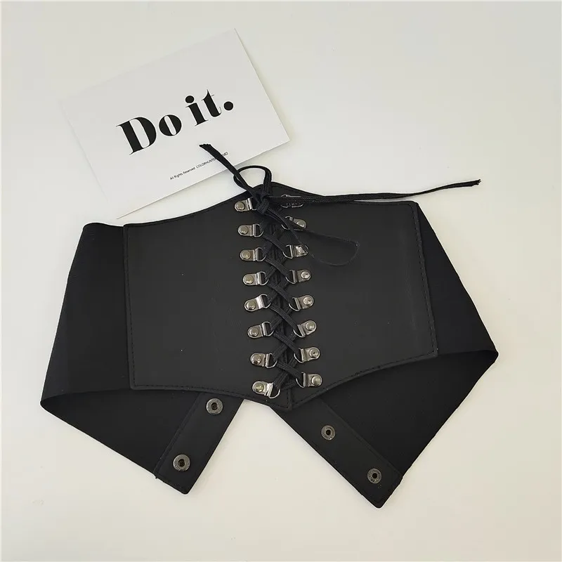 Женский пояс эластичный бандаж широкий на шнуровке для коррекции фигуры модный