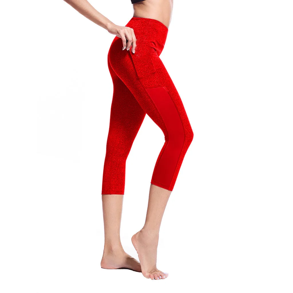 Брюки Капри до щиколотки Спортивные Леггинсы женские леггинсы для фитнеса йоги