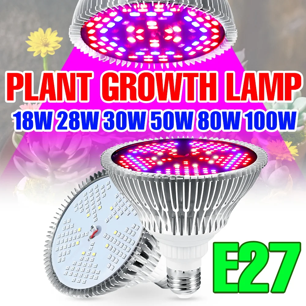 

E27 LED Grow Bulb Full Spectrum Plant Light E14 Phyto Lamp 220V UV Phytolamp For Greenhouse Seedlings Flower LED Growth Lights