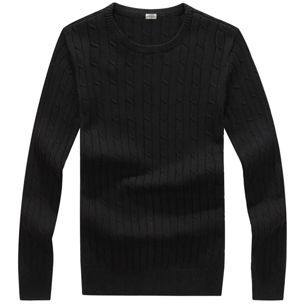 Мужской теплый свитер с круглым вырезом длинным рукавом | Мужская одежда