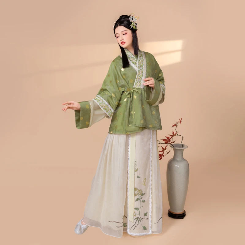 

golden flower straight sleeve short unlined upper garment to wear pay half arm double-breasted coat best lap skirt