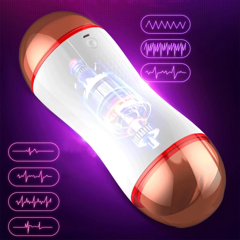 Автоматический мужской мастурбатор с двойной головкой анальный вагинальный
