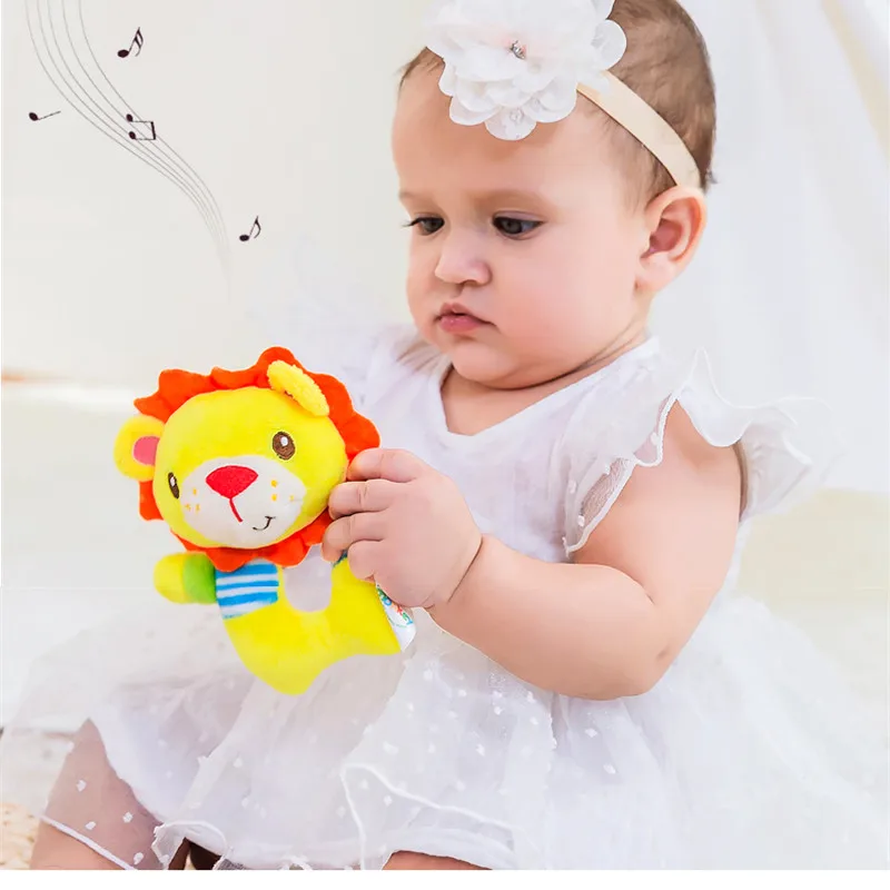 Милые плюшевые Мультяшные животные в джунглях мягкие погремушки шуршащая