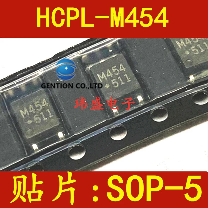 

10 шт. патч HCPL-M454 HCPL-500-e-M454 обрамление шелкотрафаретной печатью M454 SOP5 высокоскоростных оптических соединительных запас в 100% новый и оригиналь...