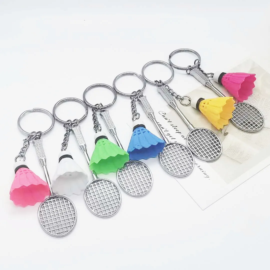 

Mini Badminton Racket Balls Sports Keychain DIY Handmade Key Chains Car Bag Pendant Charm Keyring Jewelry For Enthusiasts