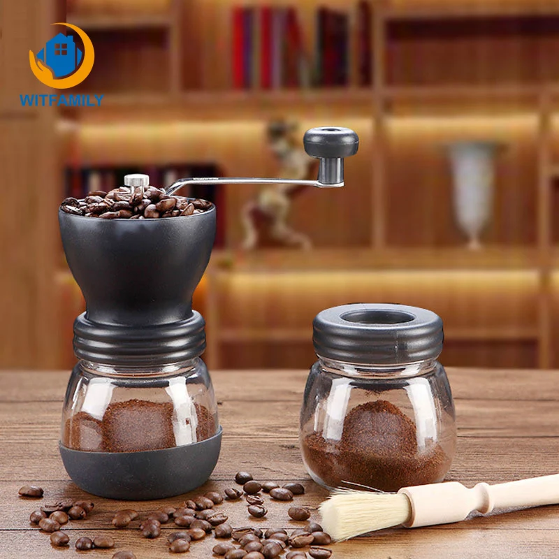 Ретро Кофемолка ручная машина из нержавеющей стали бобовая Шлифовальная головка