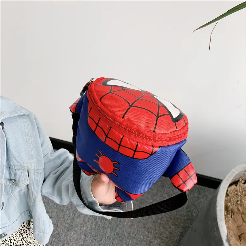 Поясная сумка Disney Marvel Капитан Америка Человек-паук детская холщовая модная для