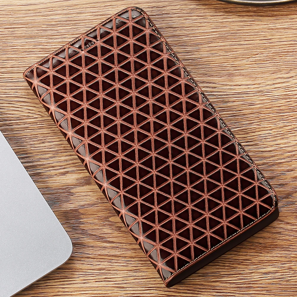 Чехол из натуральной кожи с текстурой сетки для Xiaomi Redmi Note 3 3S 3X 4 4A 4X 5 5A 6 6A 7 7A 8 9 8A 8T
