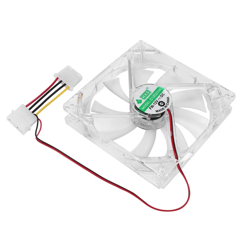 

PC Computer Fan Quad 4 LED Light 120mm PC Computer Case Cooling Fan Mod Quiet Molex Connector Easy Installed Fan 12V