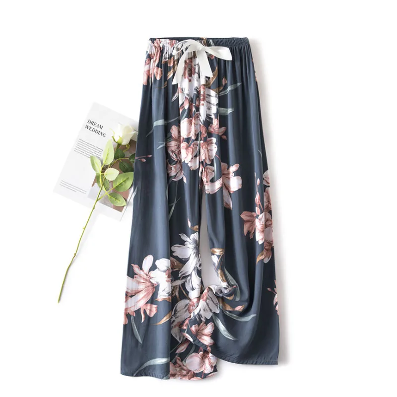 

2021 Summer Cotton Thin Home Pants Women Sleep Bottoms Cute Strawberry Print Casual Pajama Pants Womens Pijama Mujer Trousers