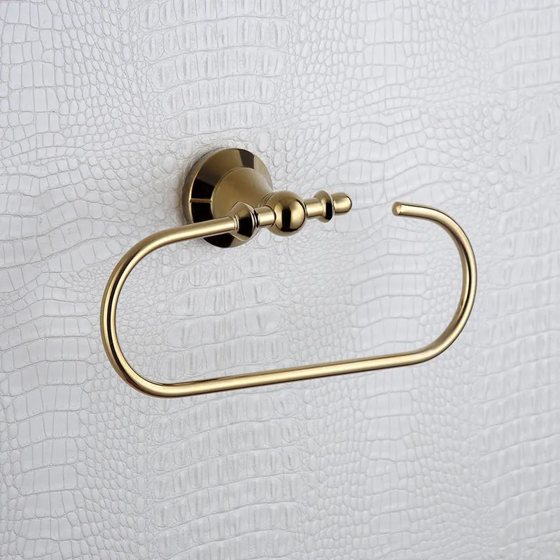 Держатель для полотенец из латуни полированный золотистого цвета |