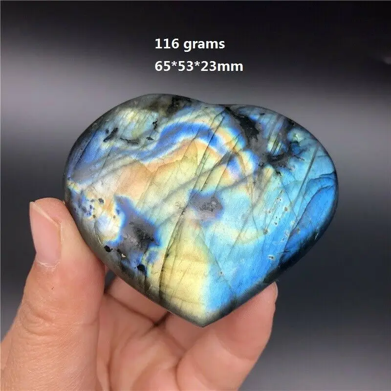 

Wholesale 1pc Natural Labradorite Heart Shaped Quartz Crystal Stones Healing Decor Gifts Natural Quartz Crystals