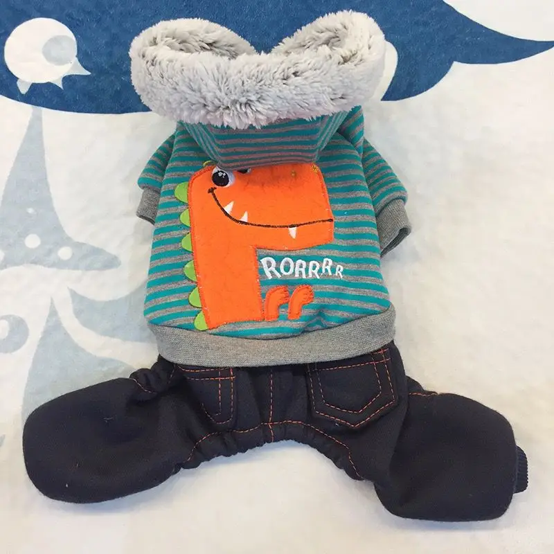 New autumn/winter 2020 pet dog clothing new collection with fleece four-legged thick in win | Дом и сад