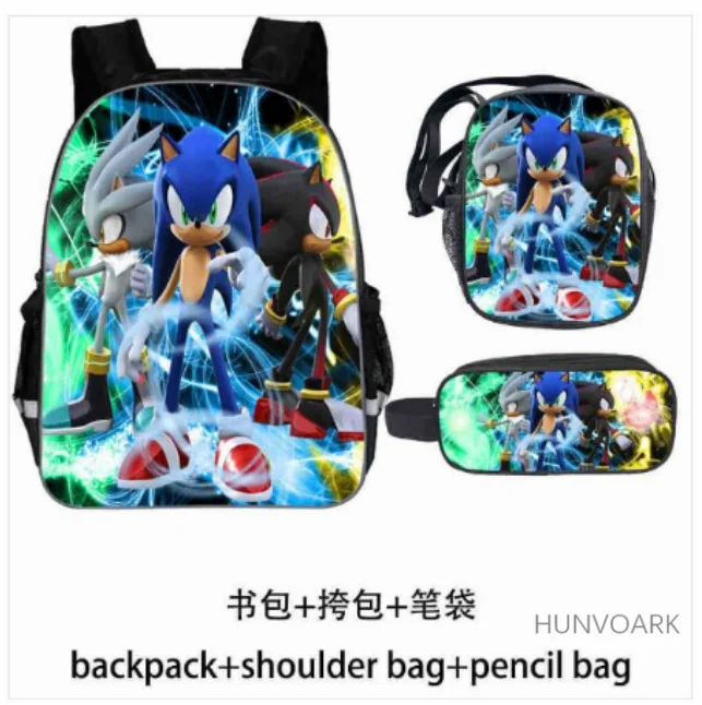 3 шт./компл. рюкзак SONIC зубная щётка гоночных с рисунком ежа школьные рюкзаки для