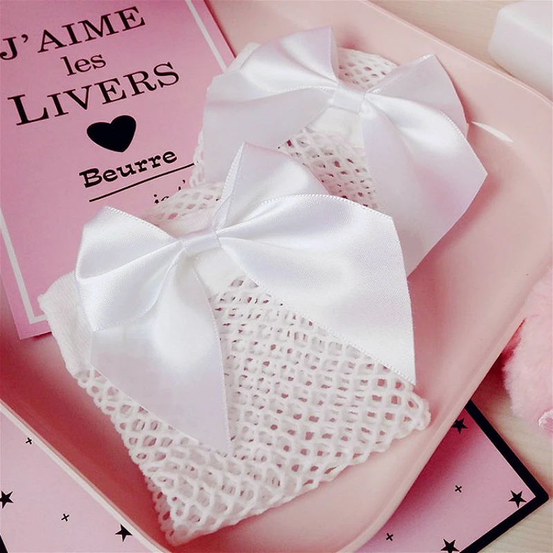 2 пары детские носки в сеточку с бантом|Носки| |