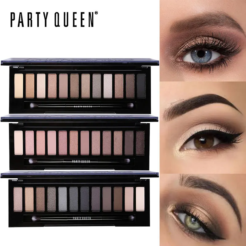 Вечерние матовые тени для век Queen Shimmer палитра теней телесного цвета с