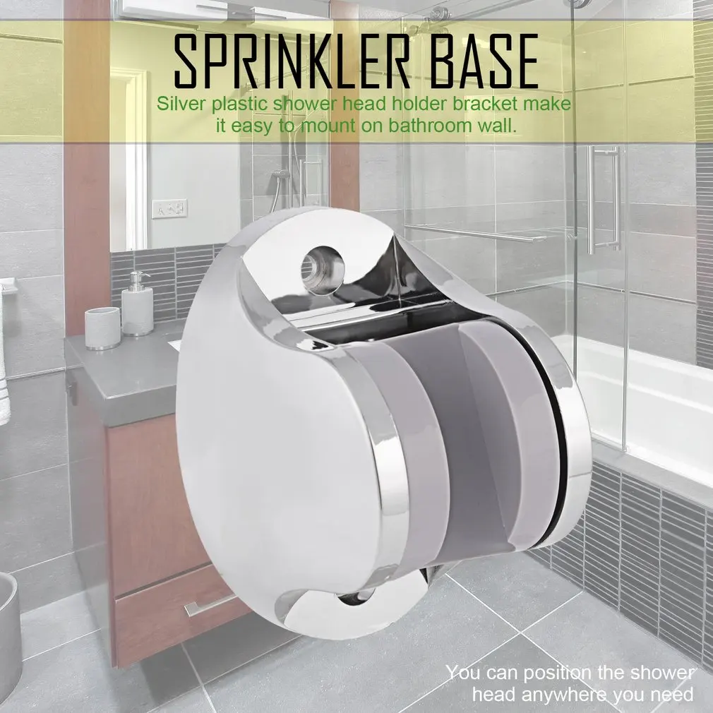 

Handheld Shower Spray Head Holder Bracket Bathroom Wall Mount Adjustable uacr Shower Mounting Brackets Faucet Replacement Parts