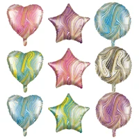 10pcs 1018inch mix marble balloons star heart foil balloons wedding birthday party decoration helium globos pentagram air balls