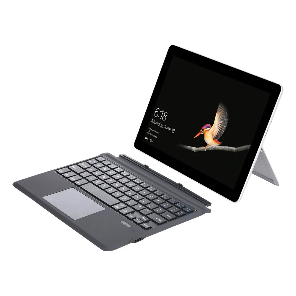 Тонкая беспроводная Bluetooth клавиатура для Microsoft Surface Go 10 дюймов 2018